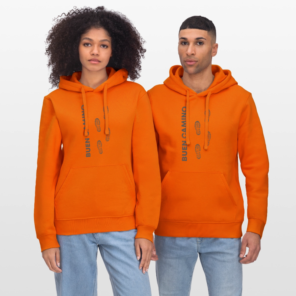 Unisex Hoodie: Buen Camino footprints dark - Tieforange