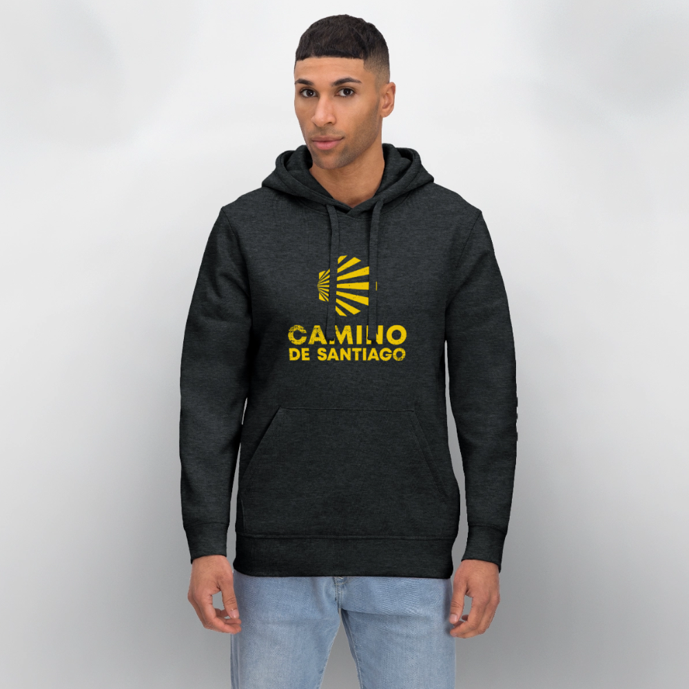 Unisex Hoodie: Camino de Santiago - Dunkelgrau meliert