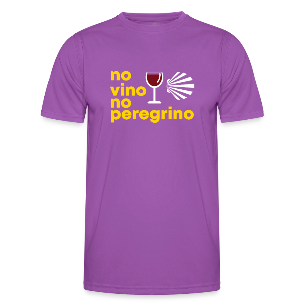 Männer Funktions-T-Shirt: no vino no peregrino - Violett