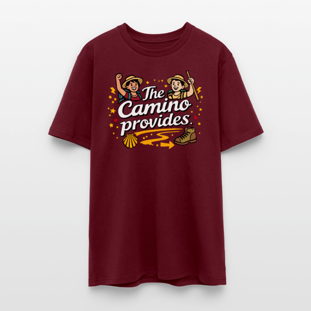 T-Shirt: The Camino provides 180g/m2 - Burgunderrot