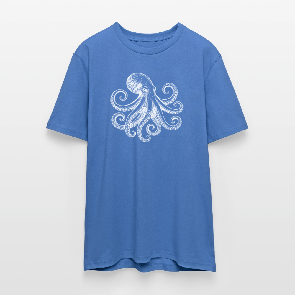 T-Shirt: Pulpo white - Achtsames Blau