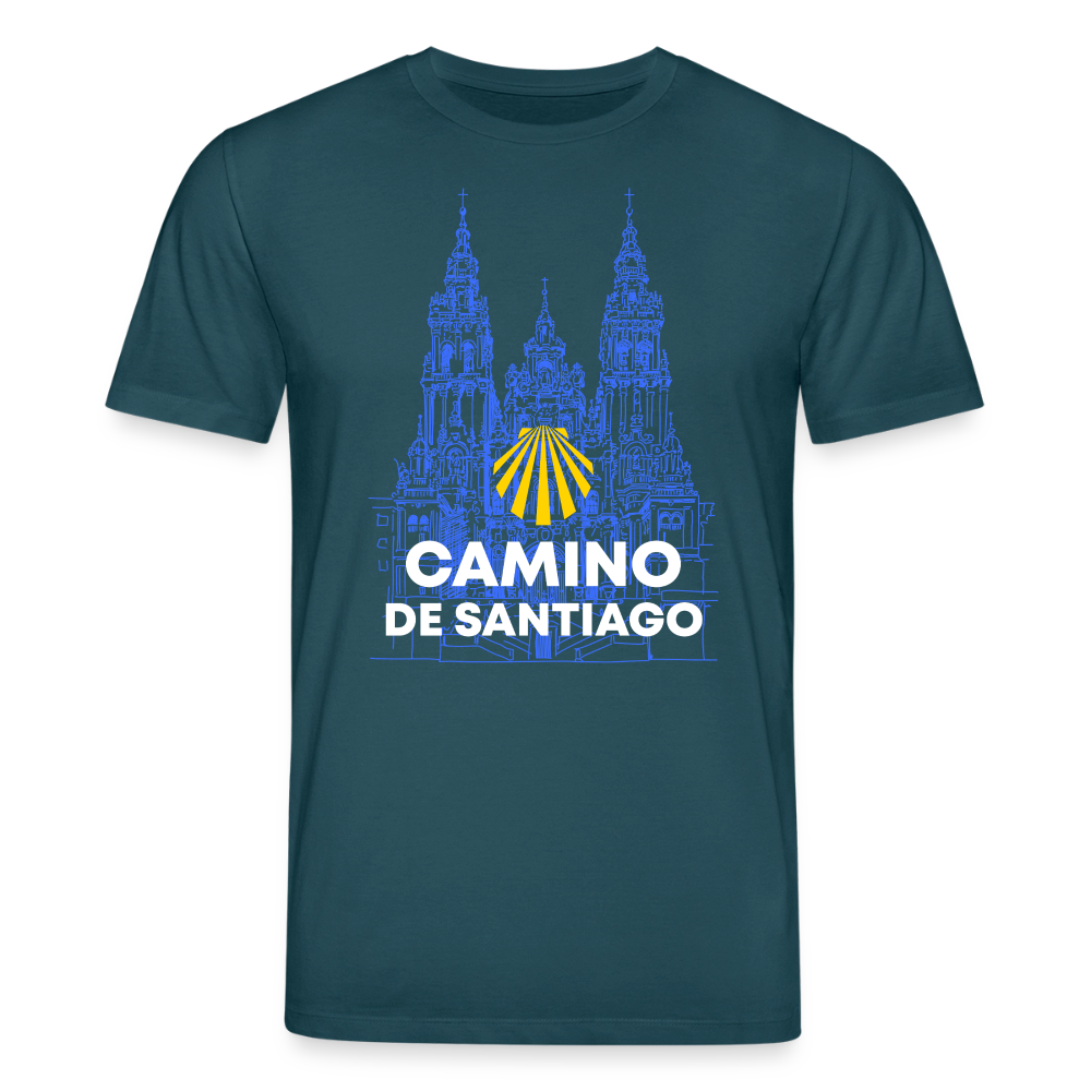 T-Shirt: Camino de Santiago Cathedral - 180g/m2 - Dunkles Petrol