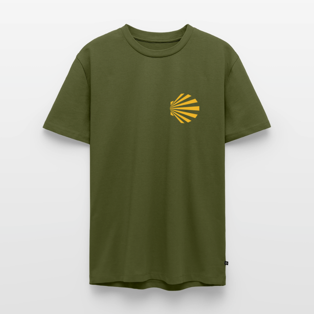 Männer Premium T-Shirt: Jakobsmuschel yellow - Khaki