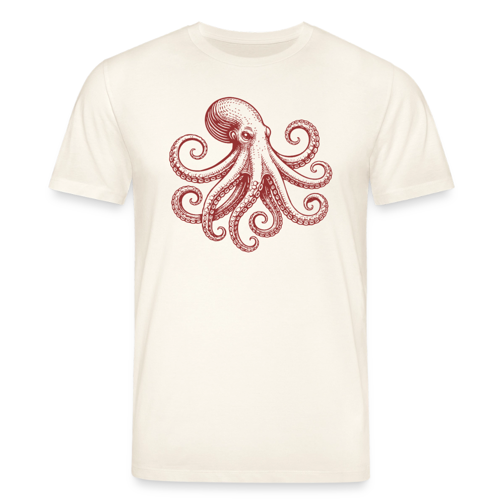 T-Shirt: Pulpo red - Naturweiß 