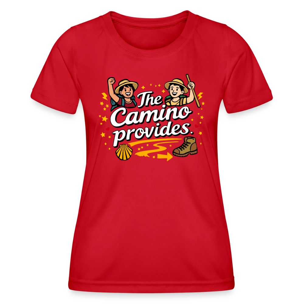 Frauen Funktions-T-Shirt: The Camino provides - Rot