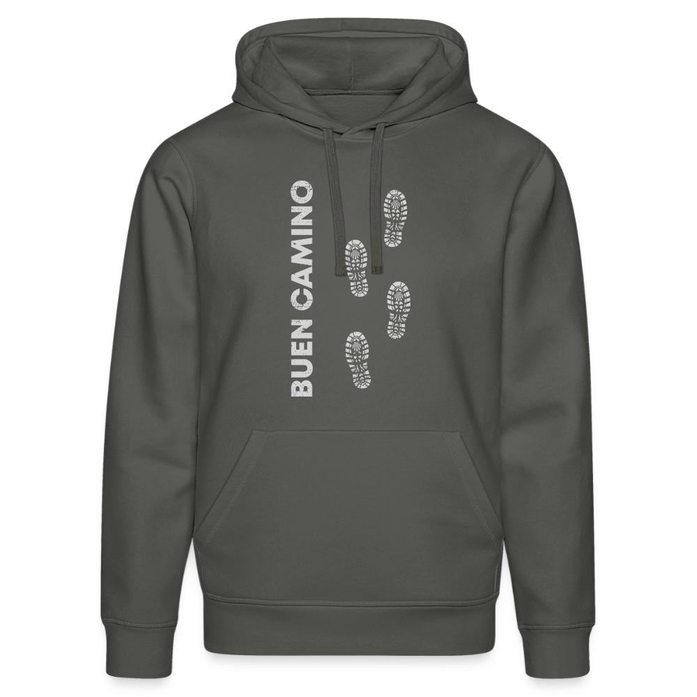 Unisex Hoodie: Buen Camino - footprints - Anthrazit