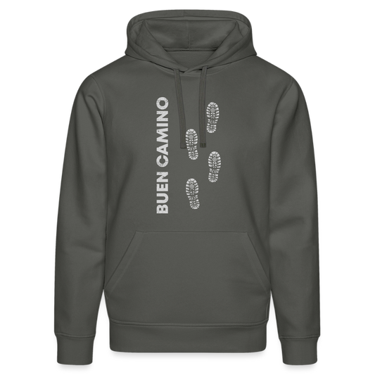 Unisex Hoodie: Buen Camino - footprints - Anthrazit