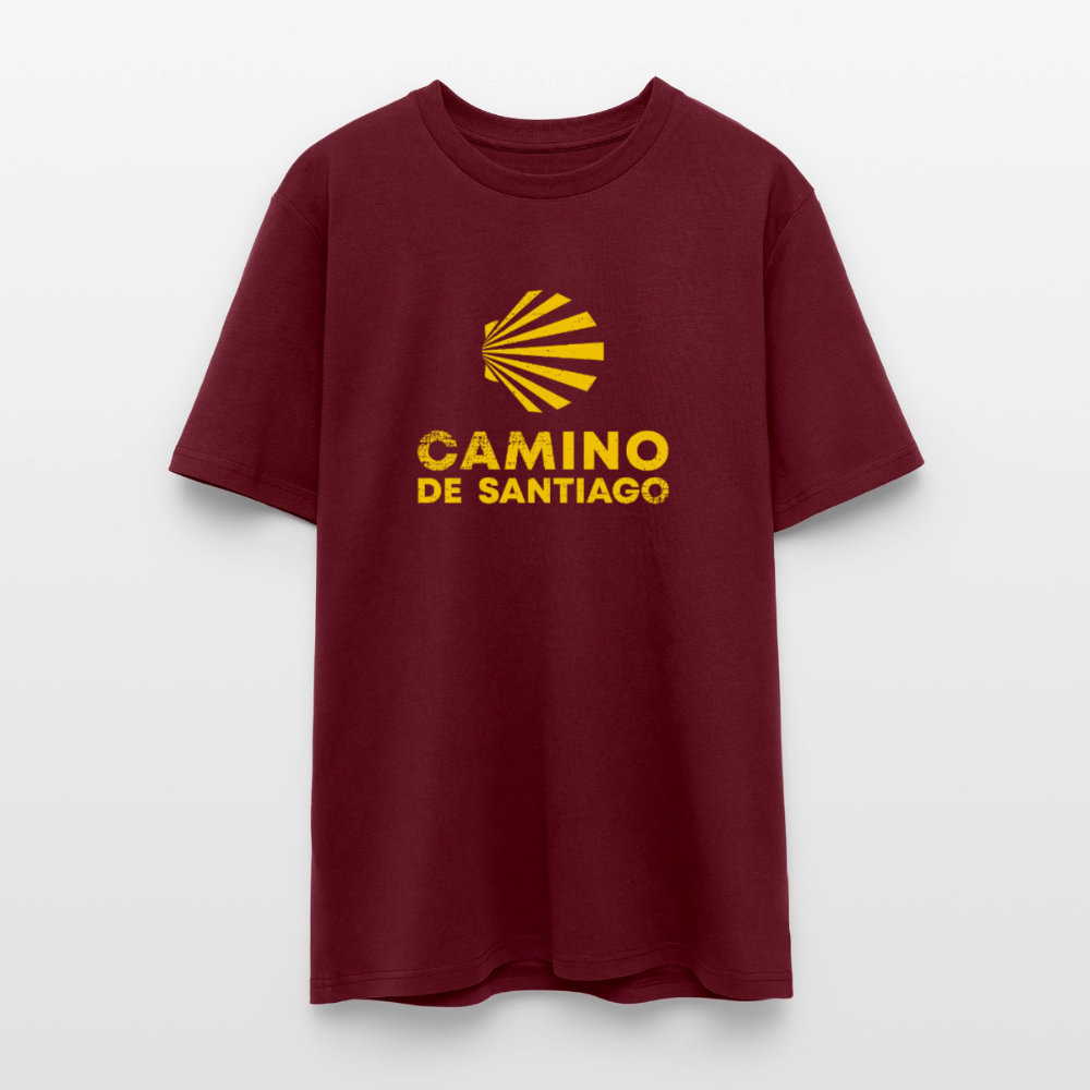 T-Shirt: Camino de Santiago Viera rough - 180g/m2 - Burgunderrot