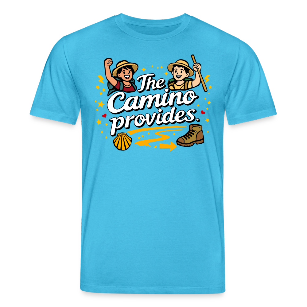 T-Shirt: The Camino provides 180g/m2 - Aquablau