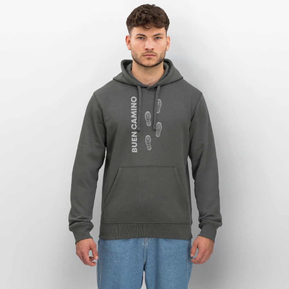 Unisex Hoodie: Buen Camino - footprints - Anthrazit