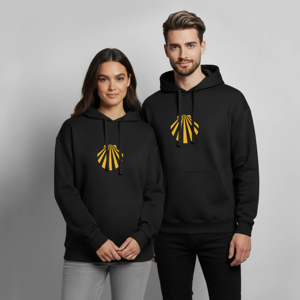 Oversized Unisex Hoodie - Viera Jakobsmuschel - Schwarz