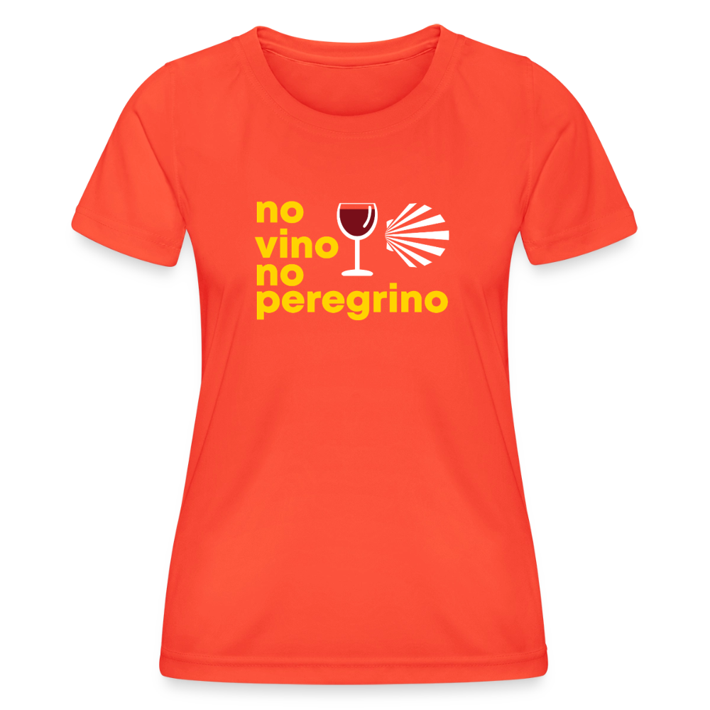 Frauen Funktions-T-Shirt: no vino no peregrino - Grenadine