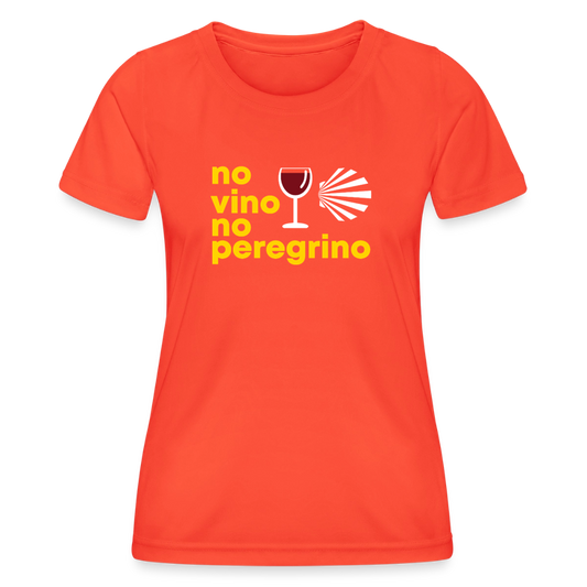 Frauen Funktions-T-Shirt: no vino no peregrino - Grenadine