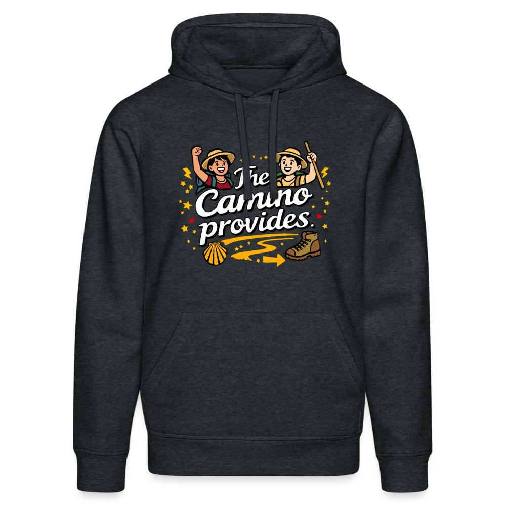 Unisex Hoodie: The Camino provides - Dunkelgrau meliert