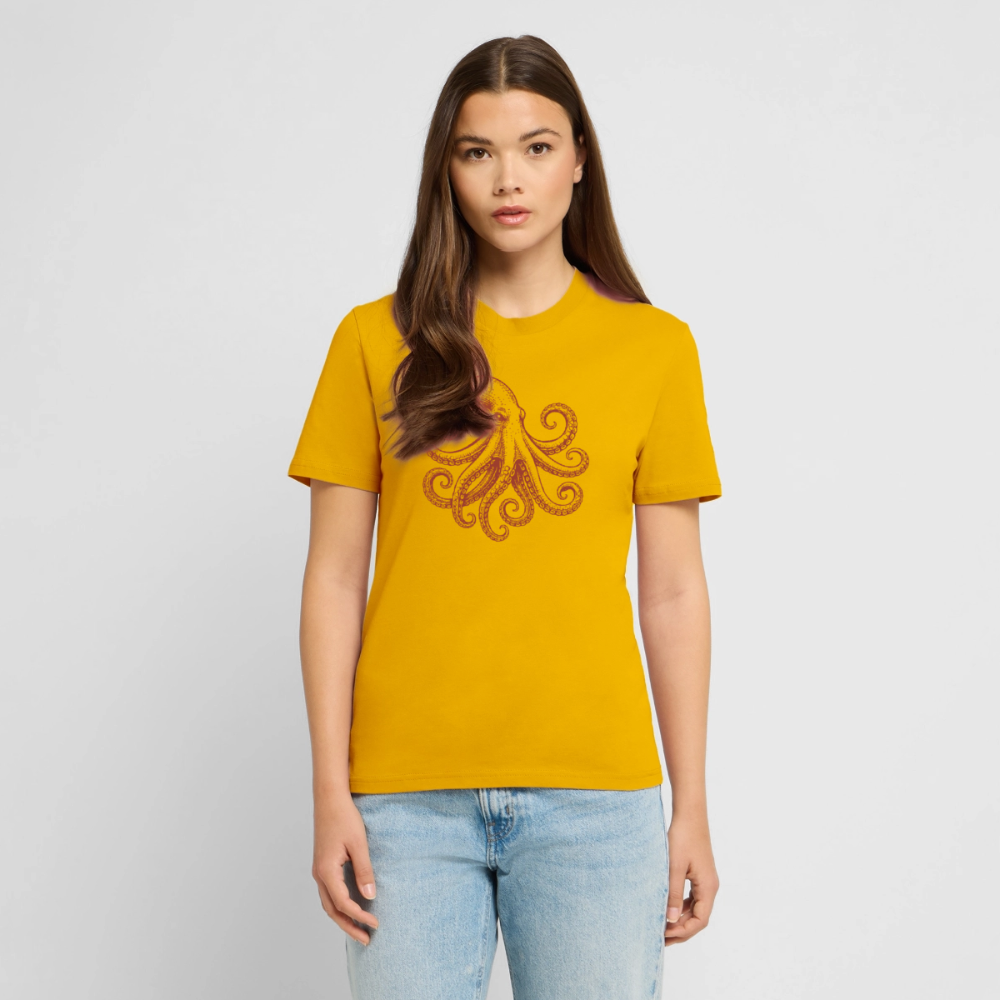 T-Shirt: Pulpo red - Spektralgelb