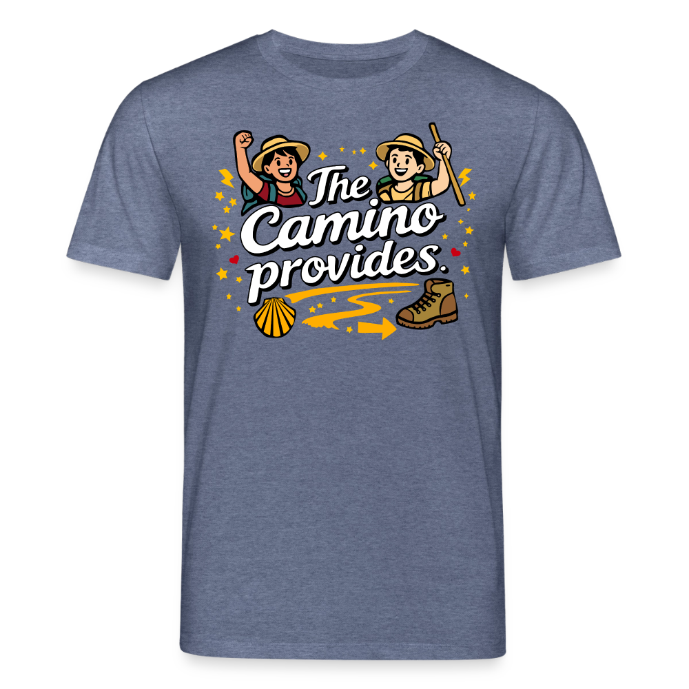 T-Shirt: The Camino provides 180g/m2 - Dunkelblau meliert