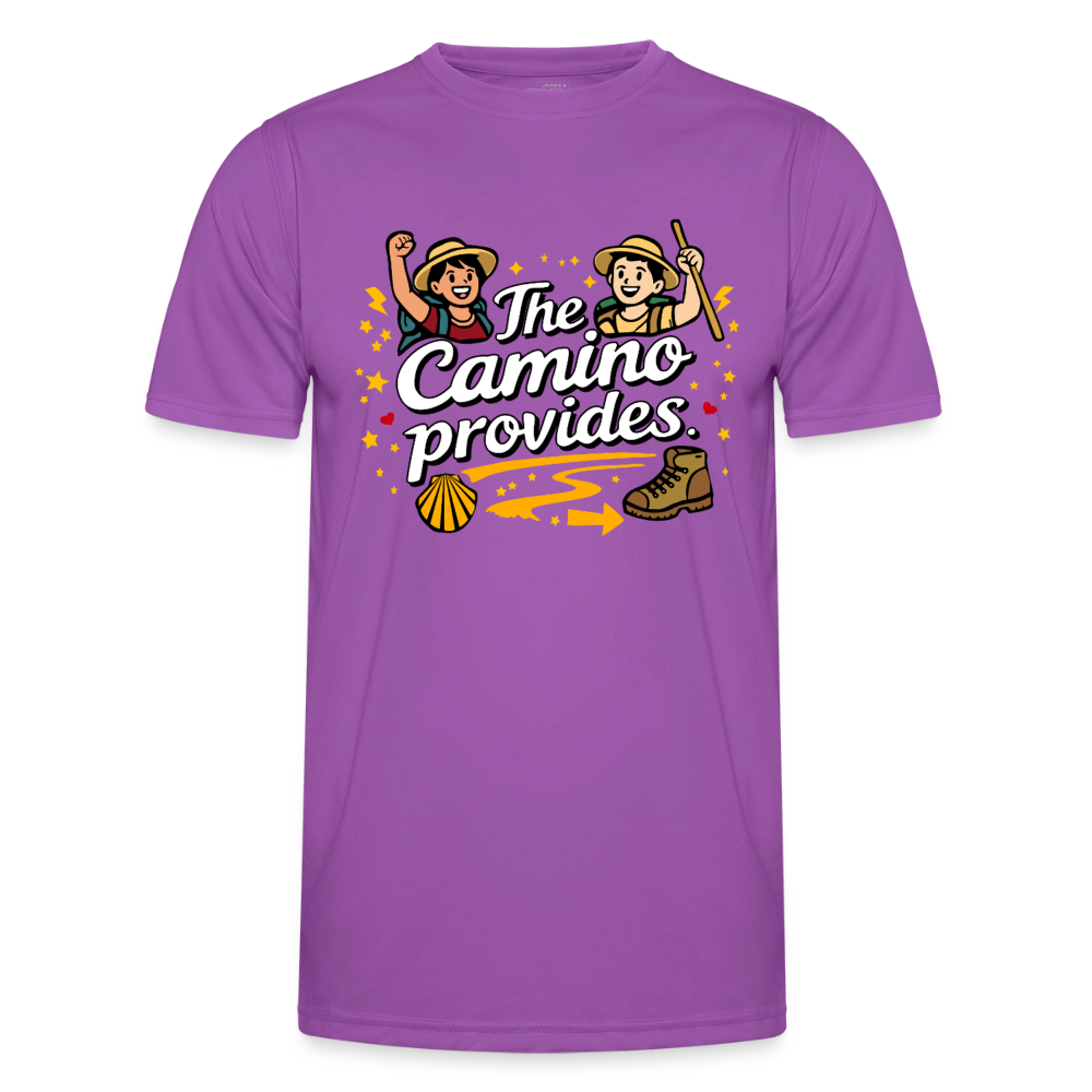 Männer Funktions-T-Shirt: The Camino provides - Violett