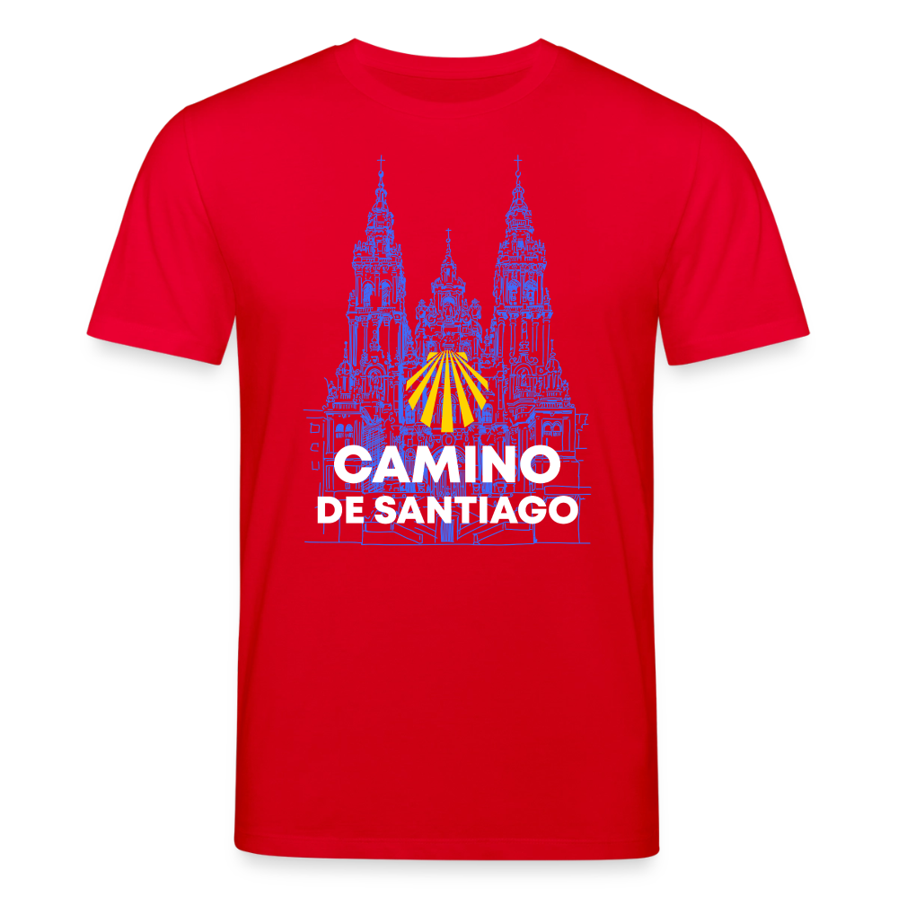 T-Shirt: Camino de Santiago Cathedral - 180g/m2 - Rot