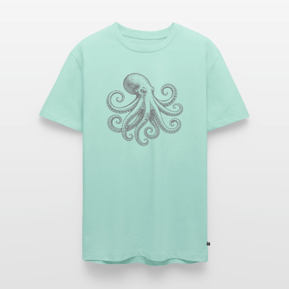 Männer Premium T-Shirt: Pulpo grey - Mint 