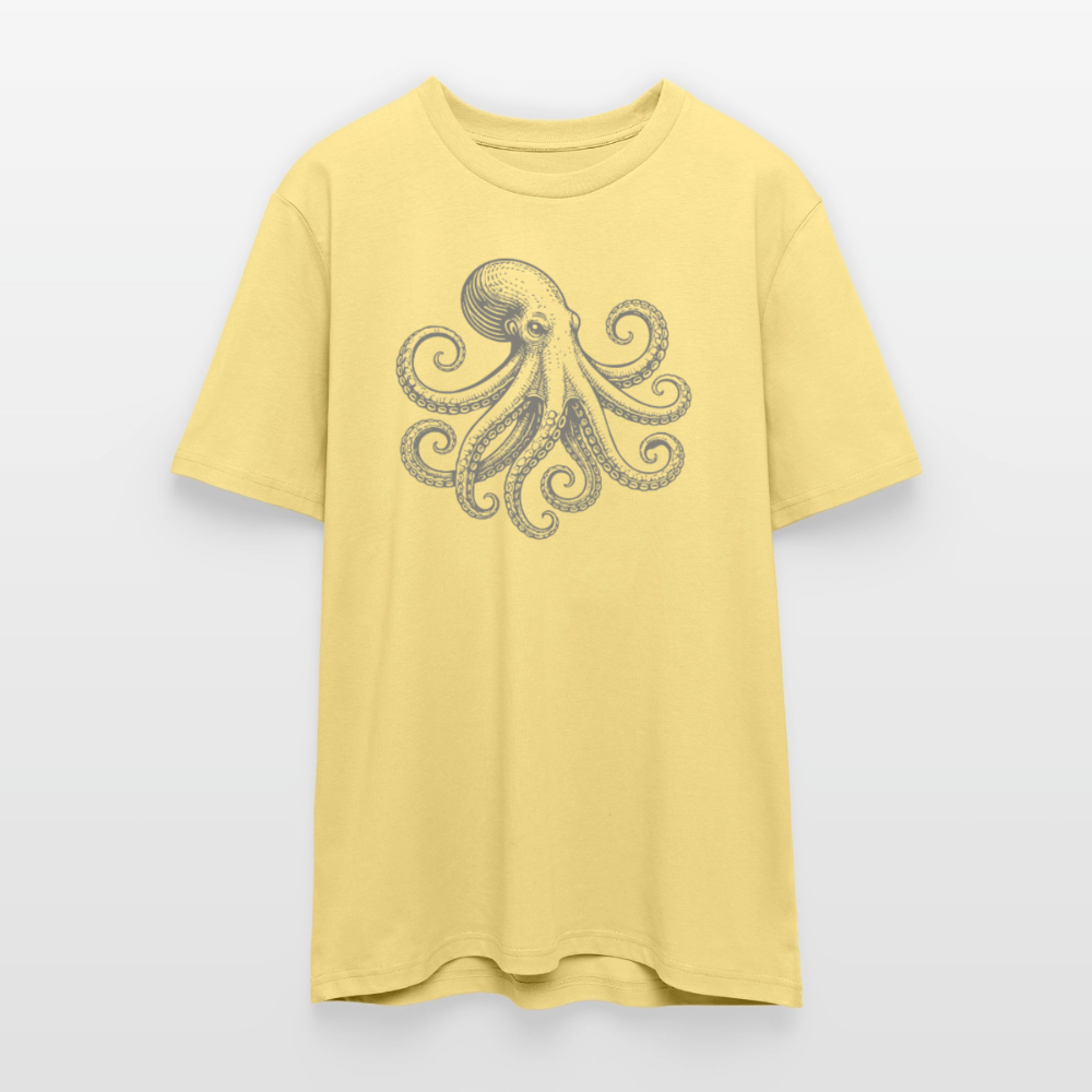 T-Shirt: Pulpo grau - Gelb Viva 