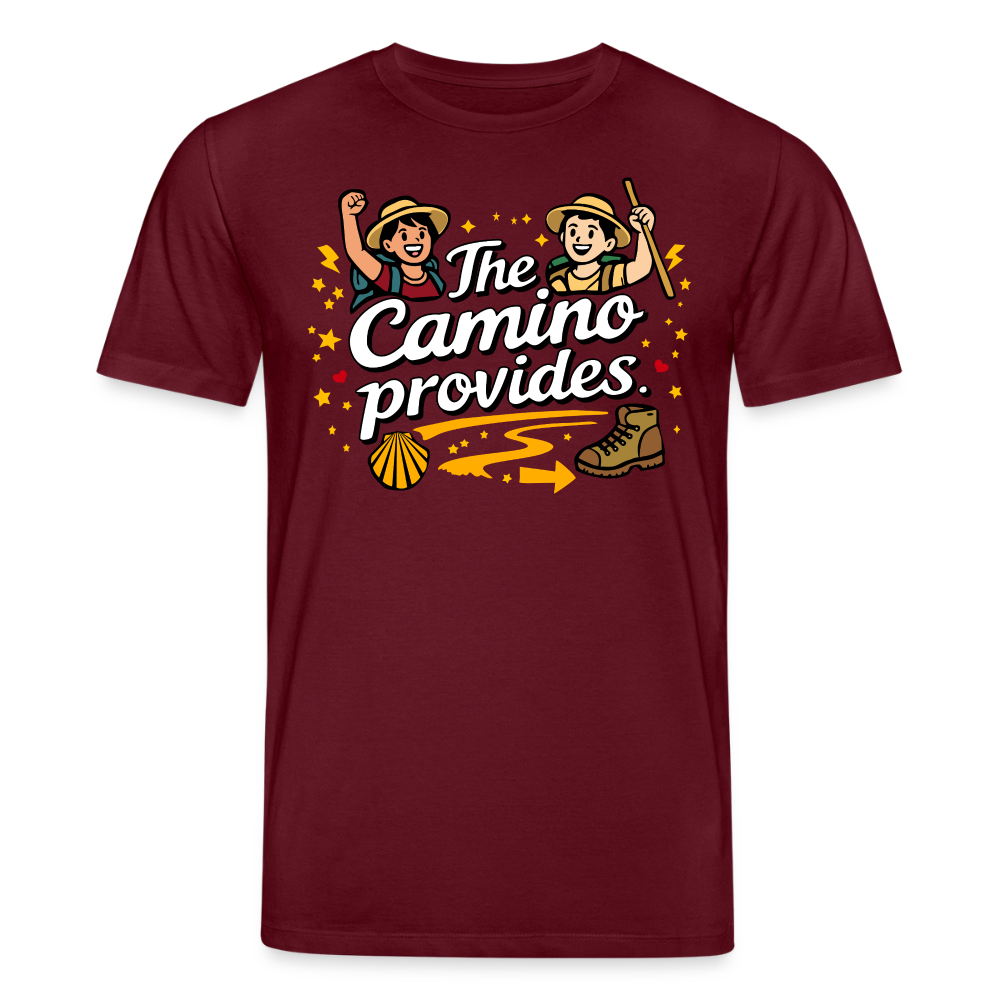 T-Shirt: The Camino provides 180g/m2 - Burgunderrot