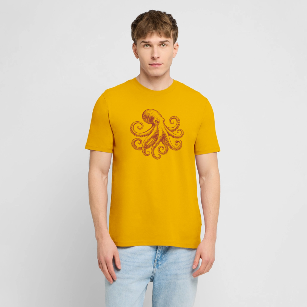 T-Shirt: Pulpo red - Spektralgelb