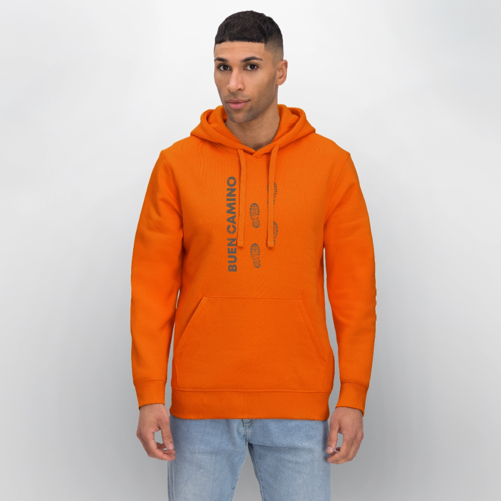 Unisex Hoodie: Buen Camino footprints dark - Tieforange