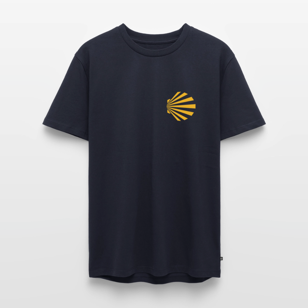Männer Premium T-Shirt: Jakobsmuschel yellow - Navy