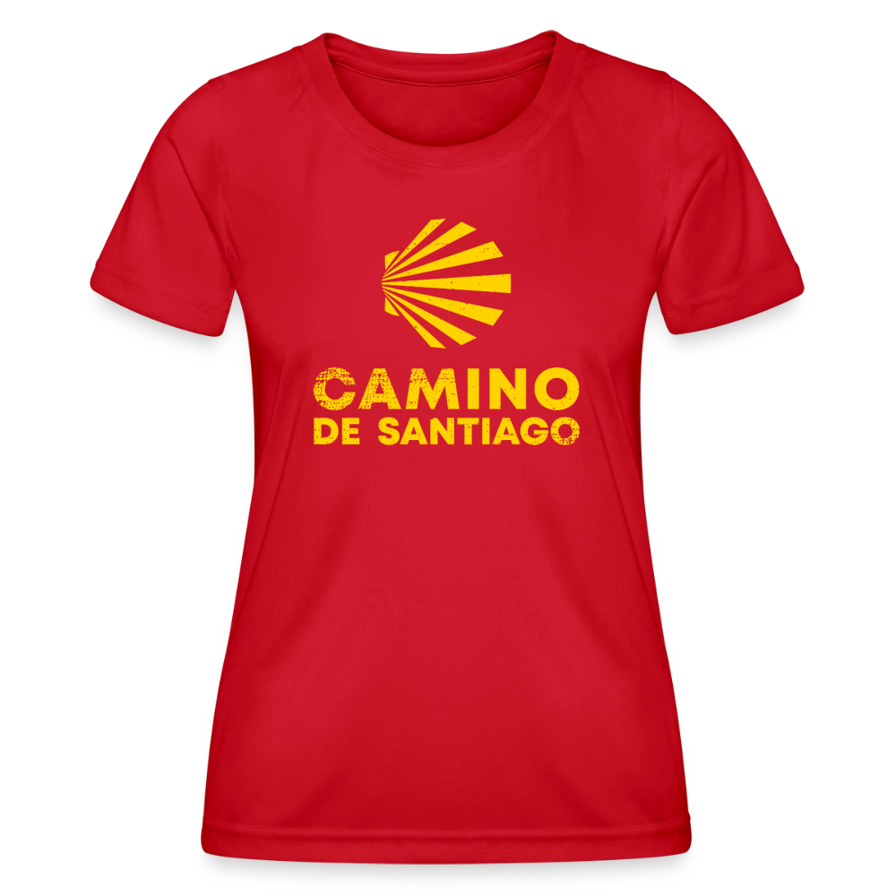 Frauen Funktions-T-Shirt: Camino de Santiago - Viera - Rot