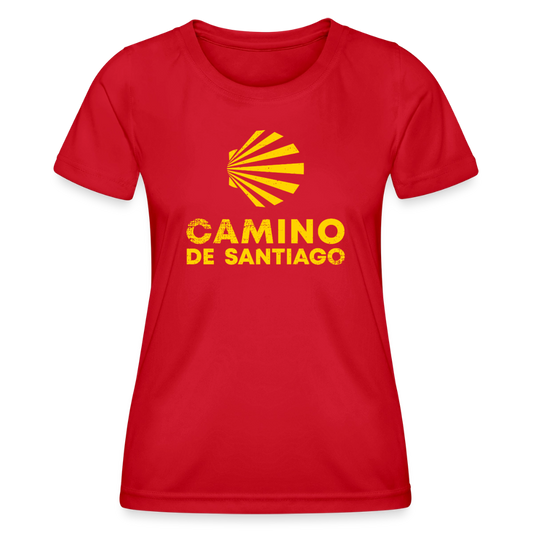 Frauen Funktions-T-Shirt: Camino de Santiago - Viera - Rot