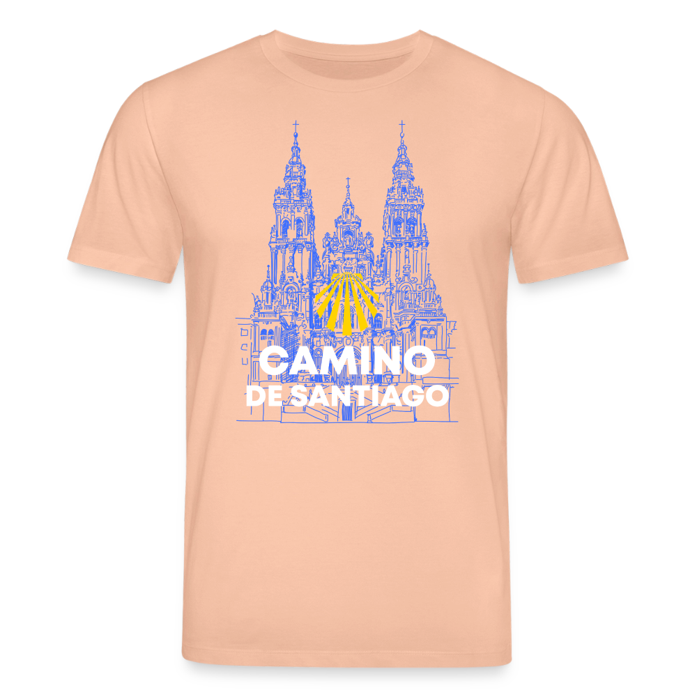 T-Shirt: Camino de Santiago Cathedral - 180g/m2 - Pfirsich