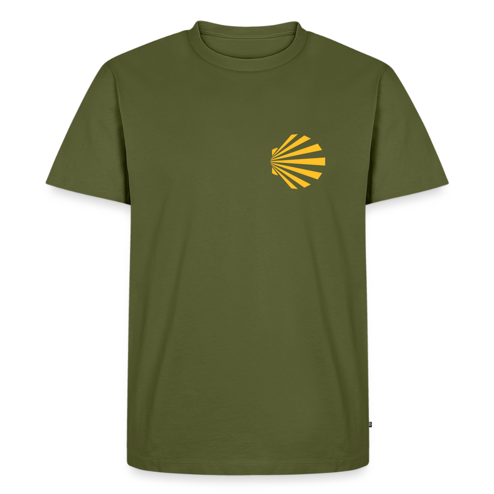 Männer Premium T-Shirt: Jakobsmuschel yellow - Khaki