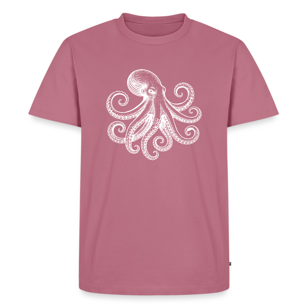 Männer Premium T-Shirt: Pulpo white - Mauve