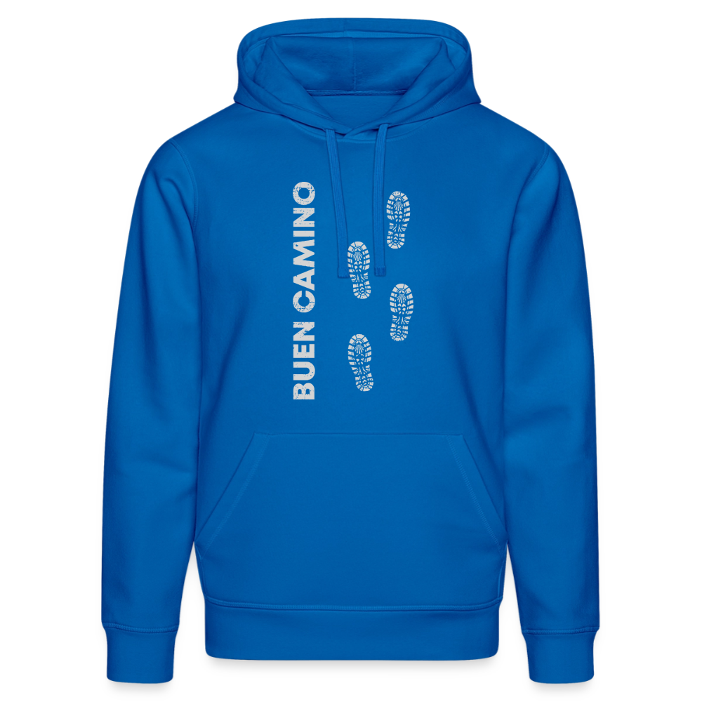 Unisex Hoodie: Buen Camino - footprints - Königsblau