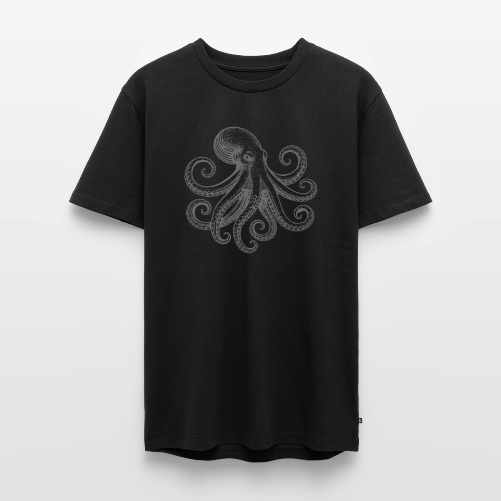 Männer Premium T-Shirt: Pulpo grey - Schwarz