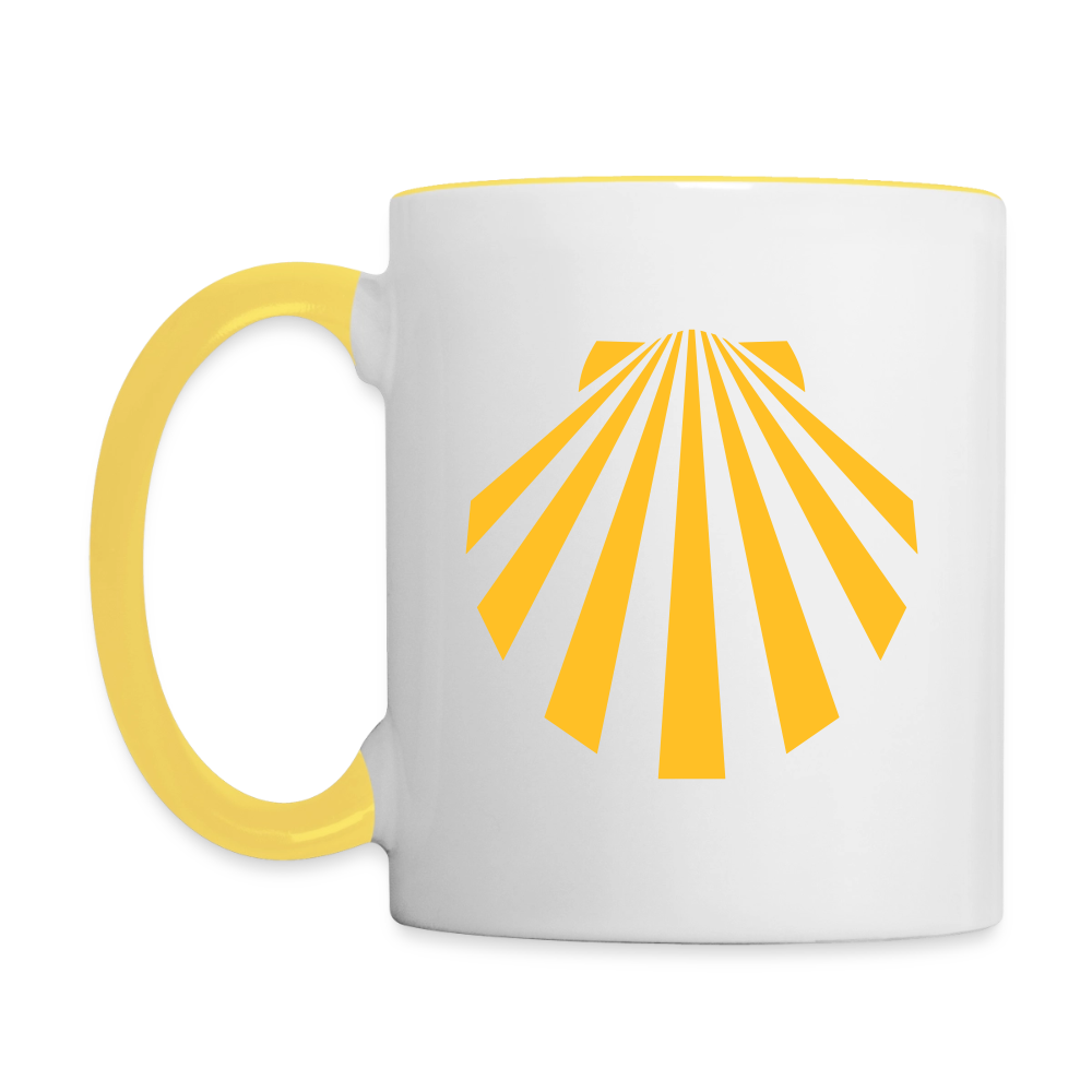 Tasse: Jakobsmuschel gelb - Weiß/Gelb