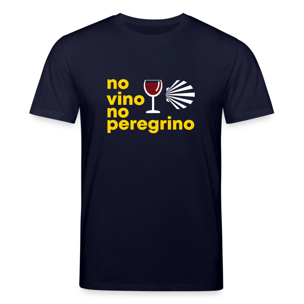 T-Shirt: no vino no peregrino - 180g/m2 - Navy