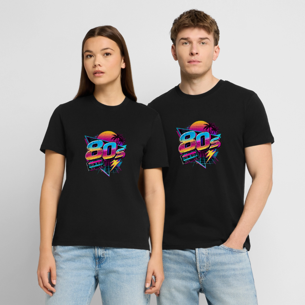 80s  Unisex Bio-T-Shirt - Schwarz