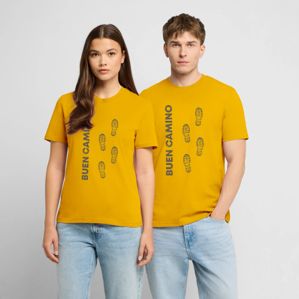 T-Shirt: Buen Camino - dark 180g/m2 - Spektralgelb
