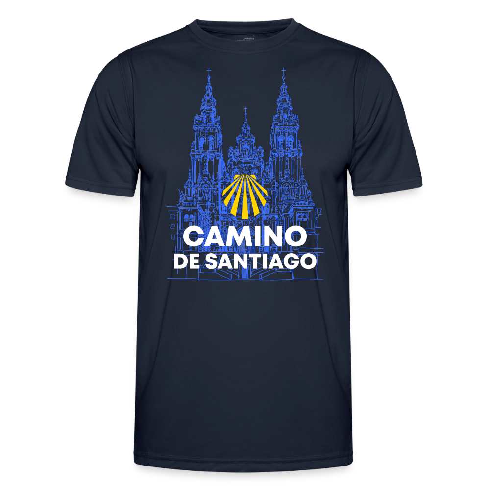 Männer Funktions-T-Shirt: Camino de Santiago - Cathedral - Navy