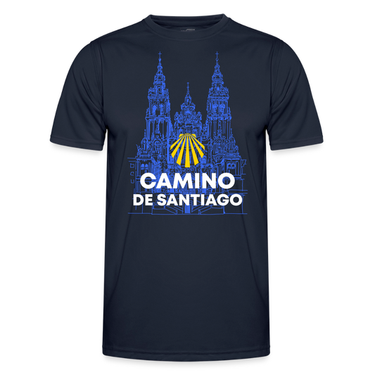 Männer Funktions-T-Shirt: Camino de Santiago - Cathedral - Navy