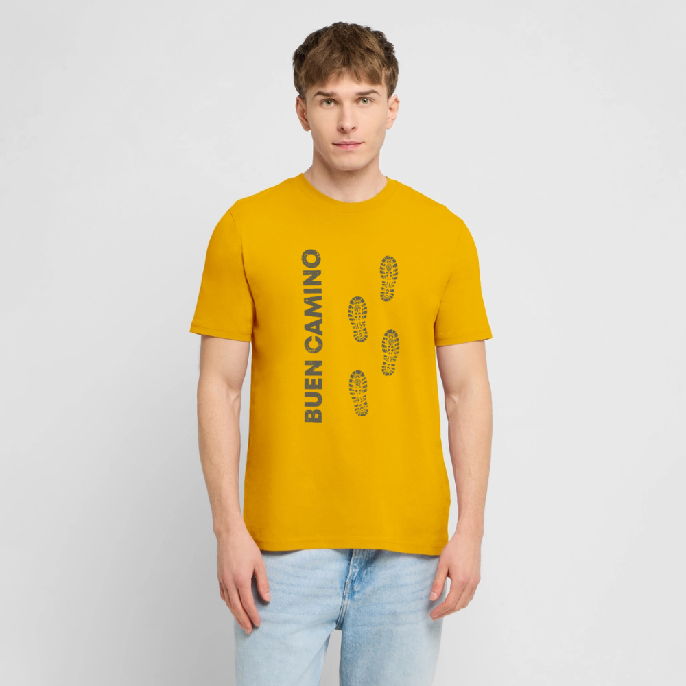 T-Shirt: Buen Camino - dark 180g/m2 - Spektralgelb