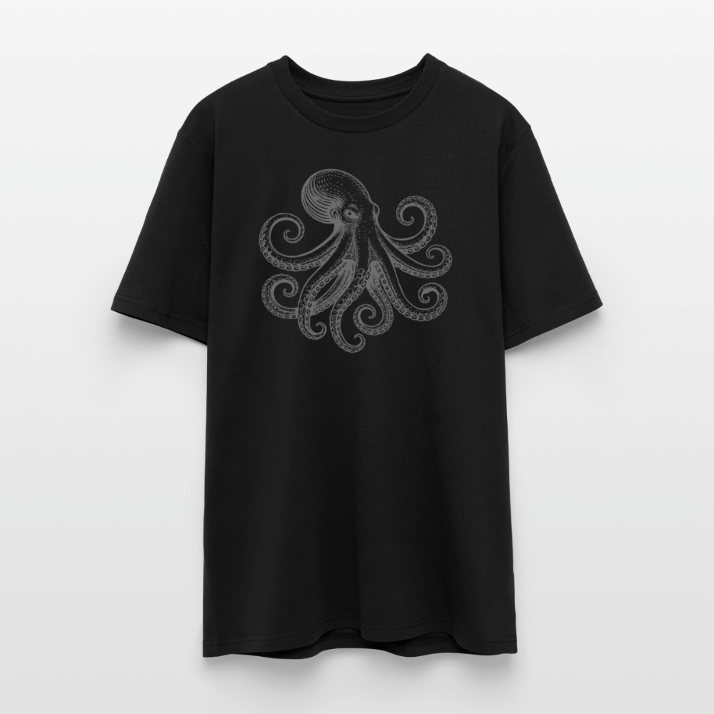 T-Shirt: Pulpo grau - Schwarz