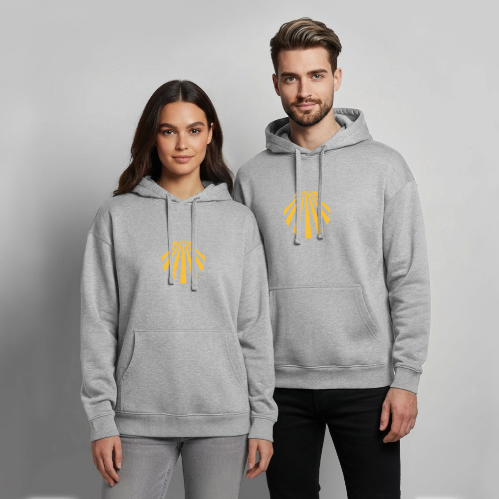 Oversized Unisex Hoodie - Viera Jakobsmuschel - Grau meliert