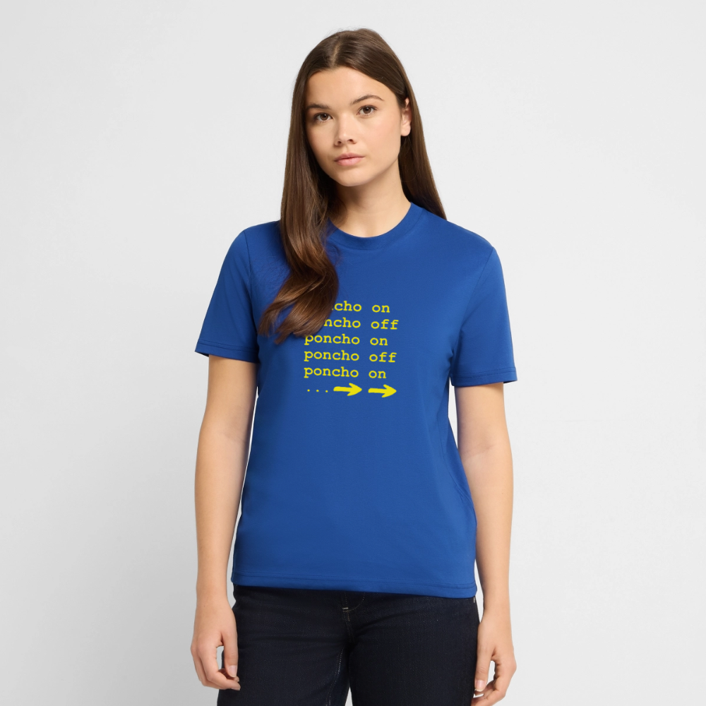 Poncho on/off | Unisex Bio-T-Shirt - Dunkelblau