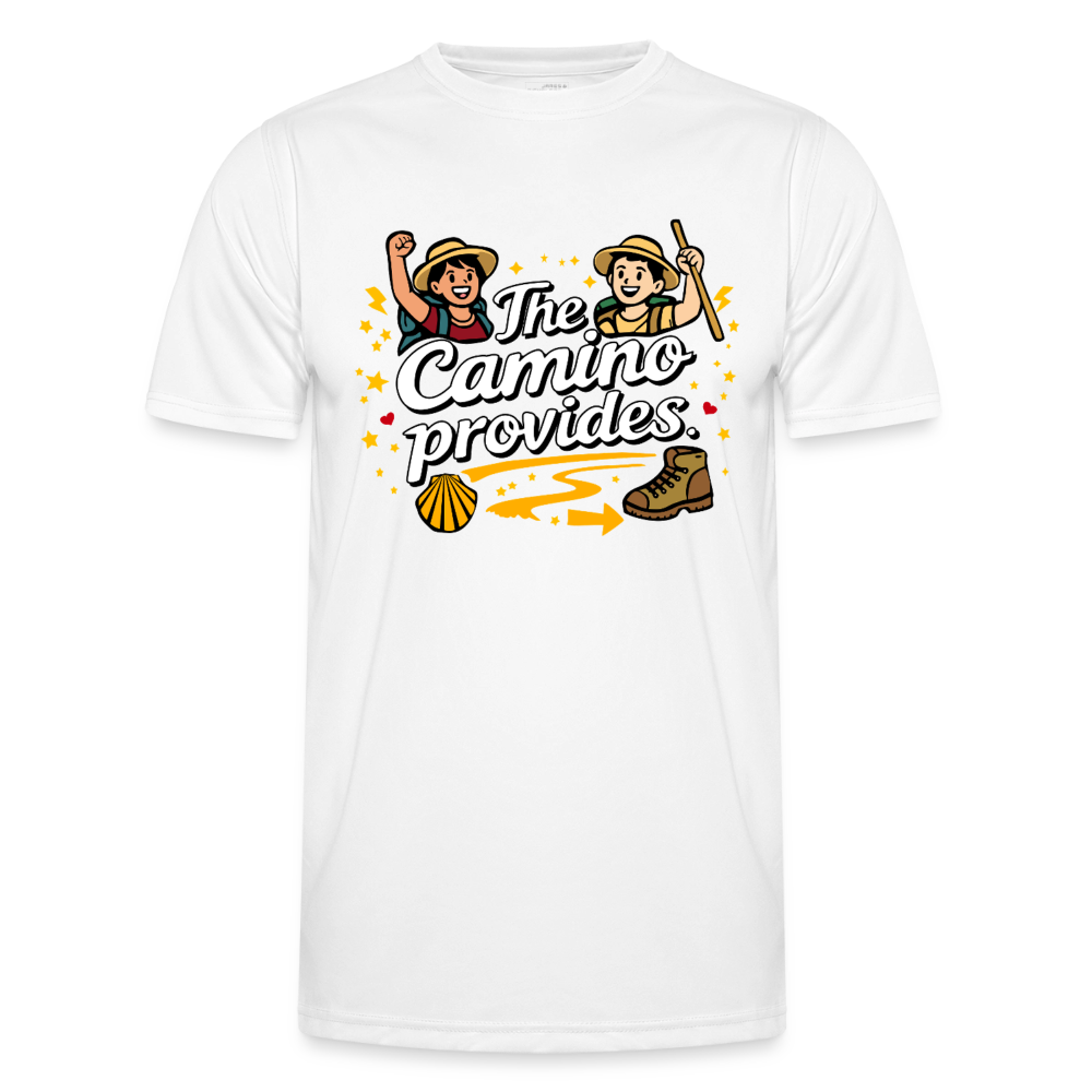 Männer Funktions-T-Shirt: The Camino provides - Weiß