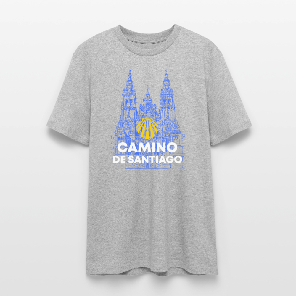 T-Shirt: Camino de Santiago Cathedral - 180g/m2 - Grau meliert