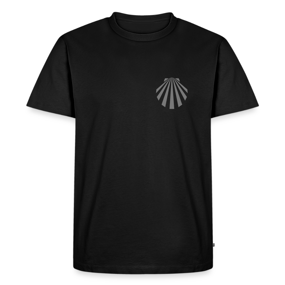 Männer Premium T-Shirt: Jakobsmuschel dark - Schwarz