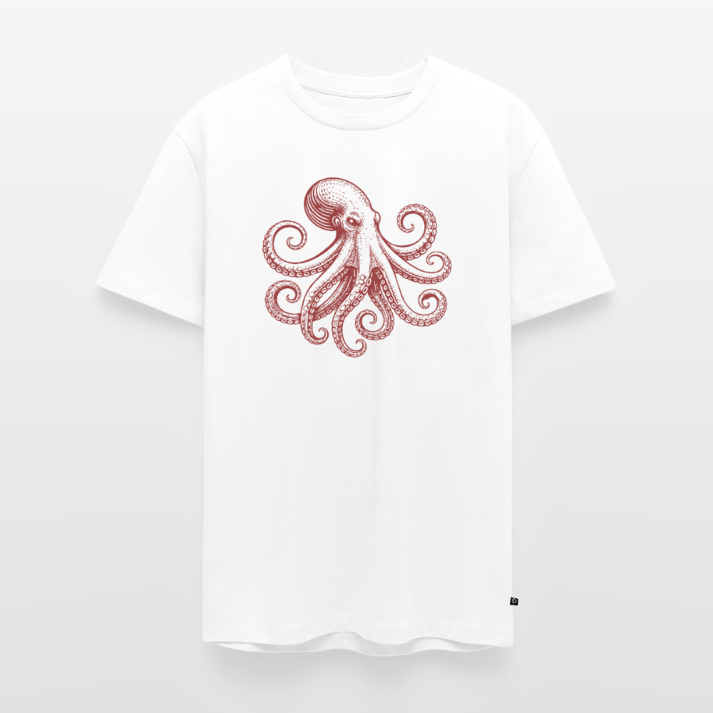 Männer Premium T-Shirt: Pulpo red - Weiß