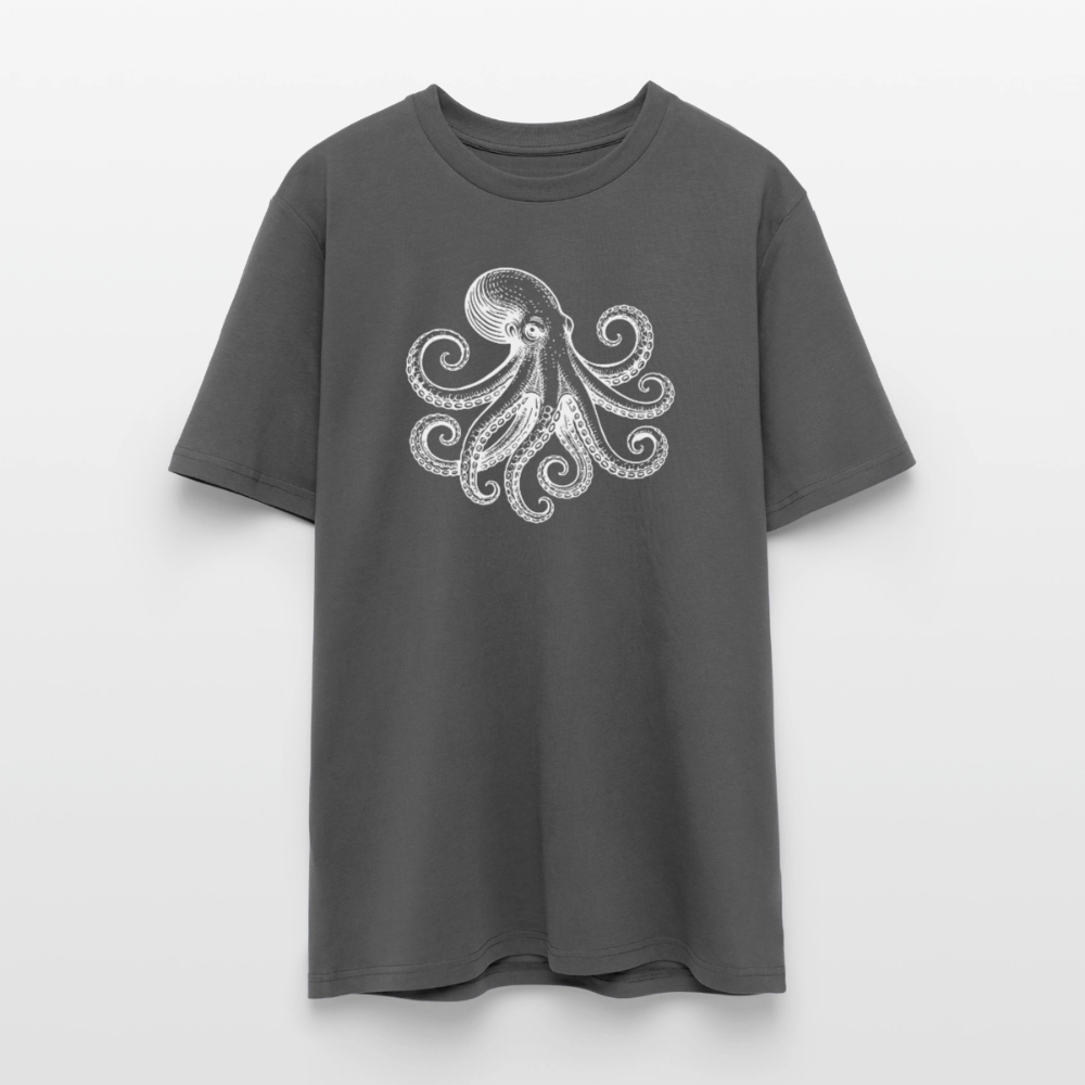 T-Shirt: Pulpo white - Anthrazit